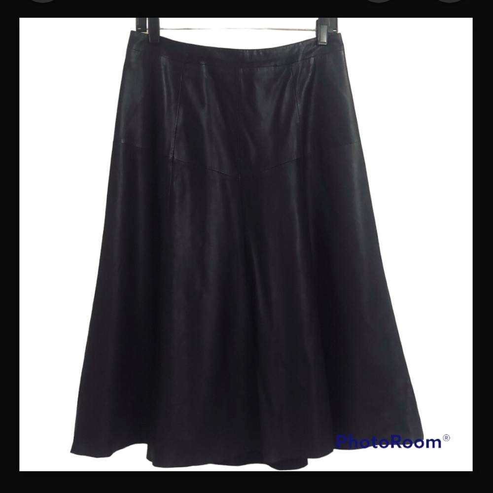 EUC Leifsdottir Genuine Leather Swing Skirt Size S or 6(check descriptio…